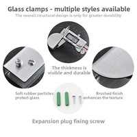 Support de fixation en acier inoxydable pour étagère en verre, pince de maintien semi-circulaire pour verre, accessoire de quincaillerie CZ-001/CZ-0930 Chine