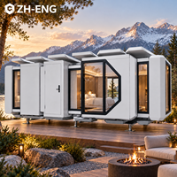 Cabine Scénique Portable SA30 en Panneaux Sandwich et Construction Acier pour Hébergement Touristique en Région Éloignée, Conception Européenne