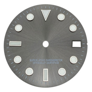 Pièces de boîtier de montre nh35 personnalisées bleu rouge noir blanc marqueur d'heure lumineux cadran de montre Sunburst rlx - Product Image 5