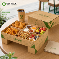 Boîte de présentation personnalisée en gros avec compartiments pour le thé de l'après-midi, les gâteaux aux fruits, les collations, la restauration et les plateaux de fête