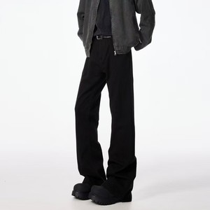Factory Customised Wholesale Summer <strong>Men's</strong> Vintage Washed <strong>Dark</strong> Solid Lightweight Straight Fit Polyester/Cotton Denim <strong>Jeans</strong> - Product Image 3