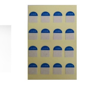 Etiquetas que cambian de color Serie 9036 37 38 Material plástico adhesivo UV semicircular para embalaje - Product Image 2
