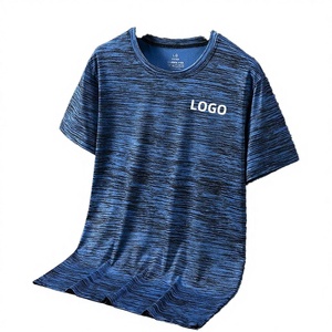 Camiseta Deportiva de Manga Corta para Hombre, Tejido Sólido, Secado Rápido, Tallas Grandes, Cuello Redondo, Ropa Deportiva de Entrenamiento, 200g, Ecológica - Product Image 2