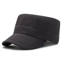 Gorras deportivas negras con ala curva y parte superior plana con logotipo personalizado de algodón 100% de Color sólido de alta calidad para hombres y mujeres