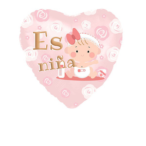 Ballons Cœur pour Bébé Fille <span class=keywords><strong>1er</strong></span> <span class=keywords><strong>Anniversaire</strong></span>, Ballons Autoportants pour Baby Shower, Décoration d'<span class=keywords><strong>Anniversaire</strong></span> pour Bébé - Product Image 5