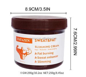 Private Label 250g perdita di peso Sweat Stick pancia piatta Slim crema calda bruciagrassi Gel massaggio corpo crema calda anticellulite