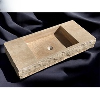 Meuble-lavabo moderne en marbre travertin pour salle de bain, meuble de maquillage, évier de cuisine, base de luxe pour résidences et propriétés