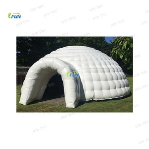 Tente dôme gonflable blanche de 10 mètres de type étendu avec tunnel / Tente dôme gonflable sportive Modèle IF-DTT001 pour mariage / <span class=keywords><strong>camping</strong></span> - Product Image 2