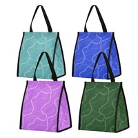 Hawaii Lei Design Aluminiumfolie Koeltas voor Eten, Bezorging, Picknick, Kamperen, Op Maat Gemaakt Kleine Lunchtas met Klittenbandsluiting