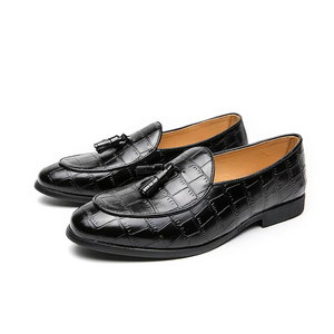 Zapatos Oxford de Cuero Genuino para Hombre, Estilo Italiano de Alta Gama, Hechos a Mano, para Boda, con Cierre Deslizante, Otoño, Ligeros, Bordados, Camuflaje - Product Image 1