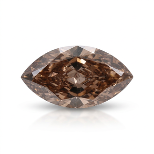Diamantes CVD cultivados en laboratorio, corte marquesa brillante, color marrón, claridad VVS VS, para joyería fina y elegante, disponibles en formas redondas, ovaladas y elegantes. - Product Image 1