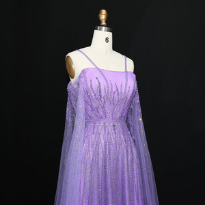 Vestido <span class=keywords><strong>de</strong></span> Noche Morado Jancember XD024 con Tirantes Finos, Vestido <span class=keywords><strong>de</strong></span> Gala con Cuentas, Corte en A, Vestido <span class=keywords><strong>de</strong></span> <span class=keywords><strong>Fiesta</strong></span> <span class=keywords><strong>de</strong></span> Cuento <span class=keywords><strong>de</strong></span> Hadas - Product Image 4