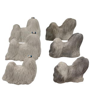 Bonita estatua de perro caniche en miniatura, MODELO DE Animal <span class=keywords><strong>Mini</strong></span>, escultura de coche, artesanías decorativas, figuritas de hadas, figurita, decoración del hogar - Product Image 3