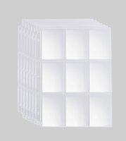 Protège-cartes de collection en plastique double face à 9 poches, de haute qualité, avec fermeture à clip, compatibles avec les classeurs à 3 anneaux pour cartes de jeu - Vente en gros