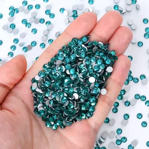 SS3-SS50 Bulk Strass Großhandel Glas Strass Flache Rückseite Nicht Hotfix Glitter Diamant Stein Für Kleidungs stück Nagel ArtT