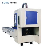 Machine de découpe laser à fibre CNC automatique CORAL CRL-6012QG-A 3000W AI/PLT pour le traitement haute vitesse des profilés métalliques