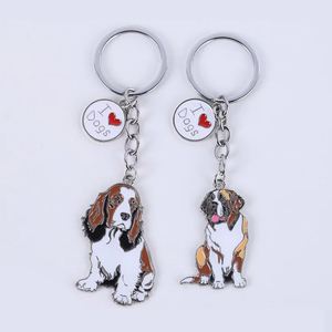 Llavero de Metal Personalizable con Colgante en Forma de Corazón de San Bernardo Yorkshire, Decoración para Bolsos, Lindo Llavero de Metal para Mascotas - Product Image 5