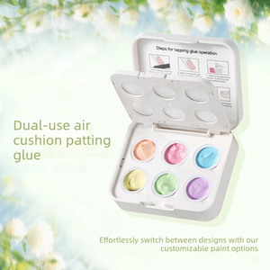 Gel de peinture dégradé 6 couleurs effet coussin, gel de patinage rose ombré, gel de manucure UV/LED effet blush blooming aura, outils pour vernis à ongles en gel - Product Image 2