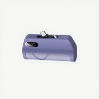 Chargeur Portable TKT pour iPhone 5000mAh PD USB Power Bank avec connecteur Type-C intégré Puissance de sortie 20W Compatible avec iPhone