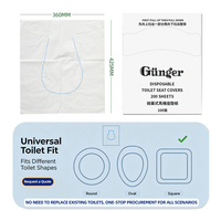Couvre-siège de toilette biodégradable pour avion, couvre-siège de toilette jetable écologique en papier