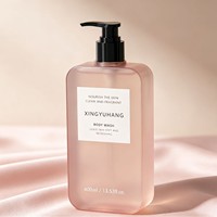 Bouteilles de shampoing rectangulaires en PETG rose de 200 ml/400 ml, bouteilles de détergent et de gel douche ; Pack de soins tout-en-un de luxe léger