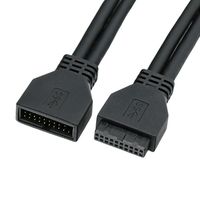 Câble d'extension USB 3.0 20 broches mâle-femelle, câble interne 5 Gbit/s pour panneau avant de carte mère, pour mise à niveau de boîtier PC