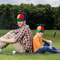 Gorra de Béisbol Unisex Colorida y Ajustable con Diseño de Hélice de Helicóptero, Ideal para Niños y Niñas, Regalo Promocional
