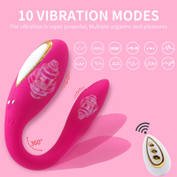 Vibrador Inalámbrico en Forma de U para Mujer, Flexible, Estimulador de Punto G y Clítoris, Silicona, Doble Vibración, Juguetes Sexuales Eróticos