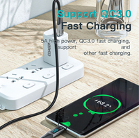 ESSAGER kabel pengisi daya, kawat pengisian daya USB C ke USB C 5A 100W kabel tampilan LED, cepat mengisi daya PD tipe-c sinkronisasi Data untuk ponsel Laptop