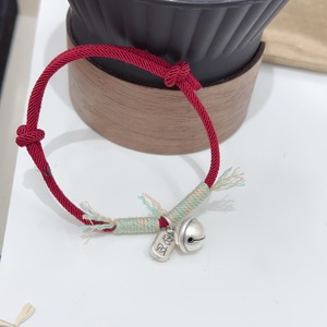 Red <b>Rope</b> Bell <b>Bracelet</b> 999 Sterling Silver Women's Simple Chinese Style Everyday Wear Niche Design - Product Image 4