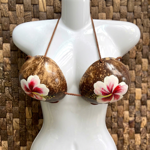 Estilo Hawaiano Coco Eco Brand Coconut Shell Bra Bikini Top para verano Luau Party Halloween Hawaiian Costume Accesorio - Product Image 1
