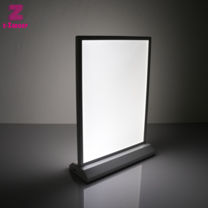 Boîte à lumière de bureau A4 rechargeable à LED double face pour magasin de thé au lait Affichage publicitaire Boîte à lumière LED - Product Image 1