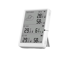2025 nuovo prodotto prodotto intelligente per la casa Tuya WiFi intelligente Monitor di umidità della temperatura con due sensori Extra con Display - Product Image 1