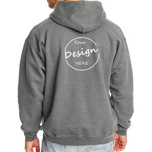 Pull-over respirant en tissu polaire lourd personnalisé en gros d'usine Sweat à capuche de performance pour hommes avec logo brodé - Product Image 5