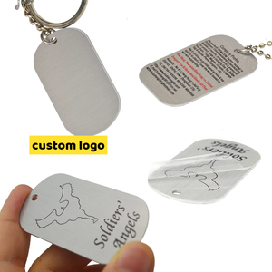 Venta al por mayor llavero personalizado Animal grabado láser fundición redonda mascota perro ID <span class=keywords><strong>Metal</strong></span> hierro PP bolsa estilo europeo monedero llavero - Product Image 3