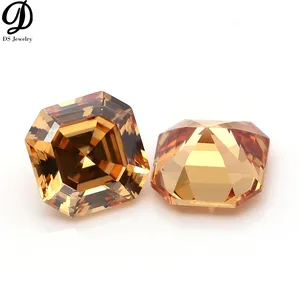 Longgar CZ 8*8MM Batu Permata Zirkonia Kubik Sintetis untuk Membuat Perhiasan