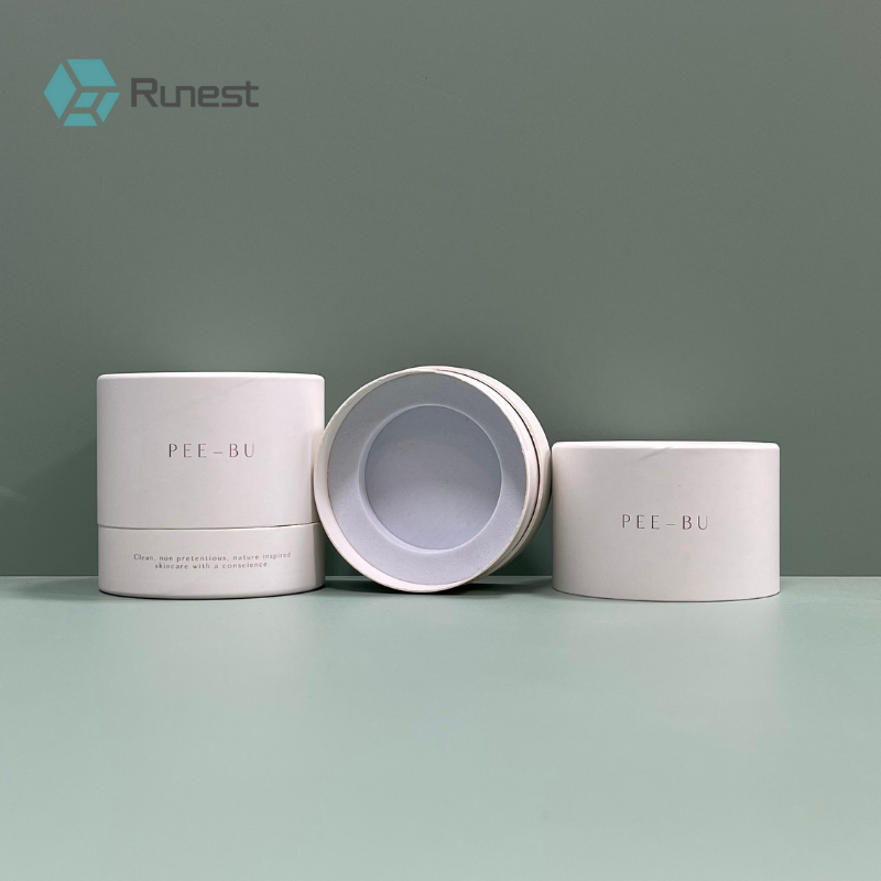 Custom Designed Cylinder Box Eco-Friendly Skincare Cardboard Paper Tube Packaging For Loose Powder Aroma Diffuser Essential Oils