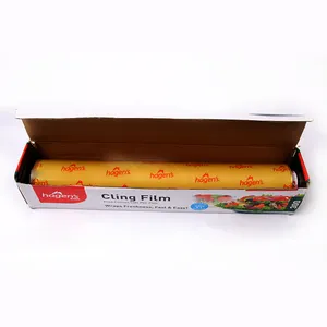 Film PVC Film lengket untuk pembungkus makanan kemasan PVC Film bungkus daging buah 300m Dispenser bungkus lengket
