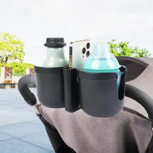 New Product Stroller Cup Holder With Phone Holder 360 Degrees Rotating Universal Cup Holder For Stroller