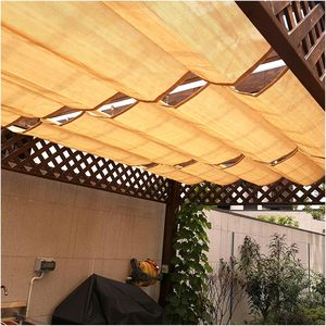 Vague tissée télescopique pare-soleil <span class=keywords><strong>filet</strong></span> extérieur pare-soleil <span class=keywords><strong>filet</strong></span> maison auvent HDPE crème solaire tissu ombre maille - Product Image 5
