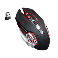 Nouvelle souris de jeu ergonomique sans fil 2.4G & Bluetooth rechargeable Type-C avec éclairage LED 7 couleurs, optique 6D, orientation pour droitier