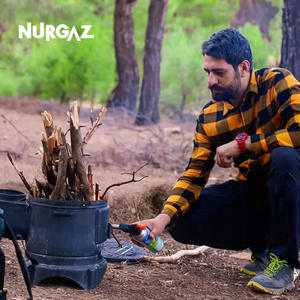 Réchaud à gaz portable NURGAZ, cartouche 220G, torche en aluminium, réchaud de camping, fonctionnement manuel, utilisation en extérieur - Product Image 1