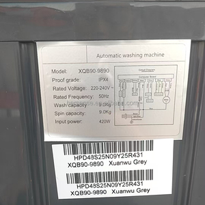 Lavadora-secadora automática de acero inoxidable de 9 kg, portátil, de carga superior, operada en inglés, de bajo consumo, grande para el hogar - Product Image 5