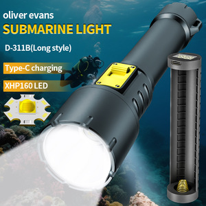 ไฟดำน้ำ LED แบบชาร์จไฟได้ สวิตช์แม่เหล็ก จอแสดงผลดิจิตอล แบตเตอรี่ 18650 26650 ใช้ใต้น้ำ - Product Image 5