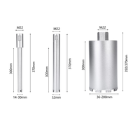 Foret de 370 mm pour machine de forage hydraulique, pour le fraisage du marbre, le forage des pavés, du granit et des briques creuses, vente directe usine