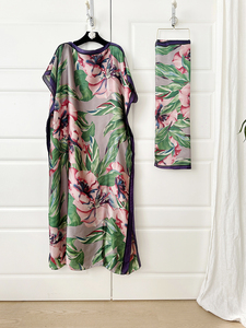 Vestido Floral Estampado de Moda Africana, Caftán Turco, Ropa Islámica, Abaya, Vestidos Musulmanes para Mujer, Vestido Elegante MooMoo - Product Image 3