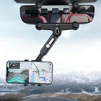 Support de rétroviseur rotatif à 360 degrés de haute qualité, support de téléphone portable universel pour voiture, support multifonctionnel anti-vibration