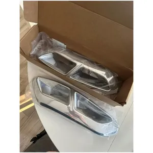Pour Arteon 2018 2019 2020 2021 2022 2023, modification de voiture, échappement à quatre sorties, pare-chocs arrière, décoration chromée noire, accessoires - Product Image 5