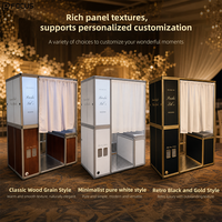 Machine Photobooth Professionnelle Démontable Portable avec Éclairage RGB 360° et Flight Case pour Location Événementielle, Mariages et Fêtes, Compatible DSLR
