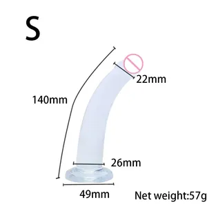 Vente chaude S L M Taille Long Pénis Mâle Énorme Gode Réel Sentiment de Sexe Gode Sangle Sur Artificielle Réaliste Adulte Jouets Pour Femmes Gay